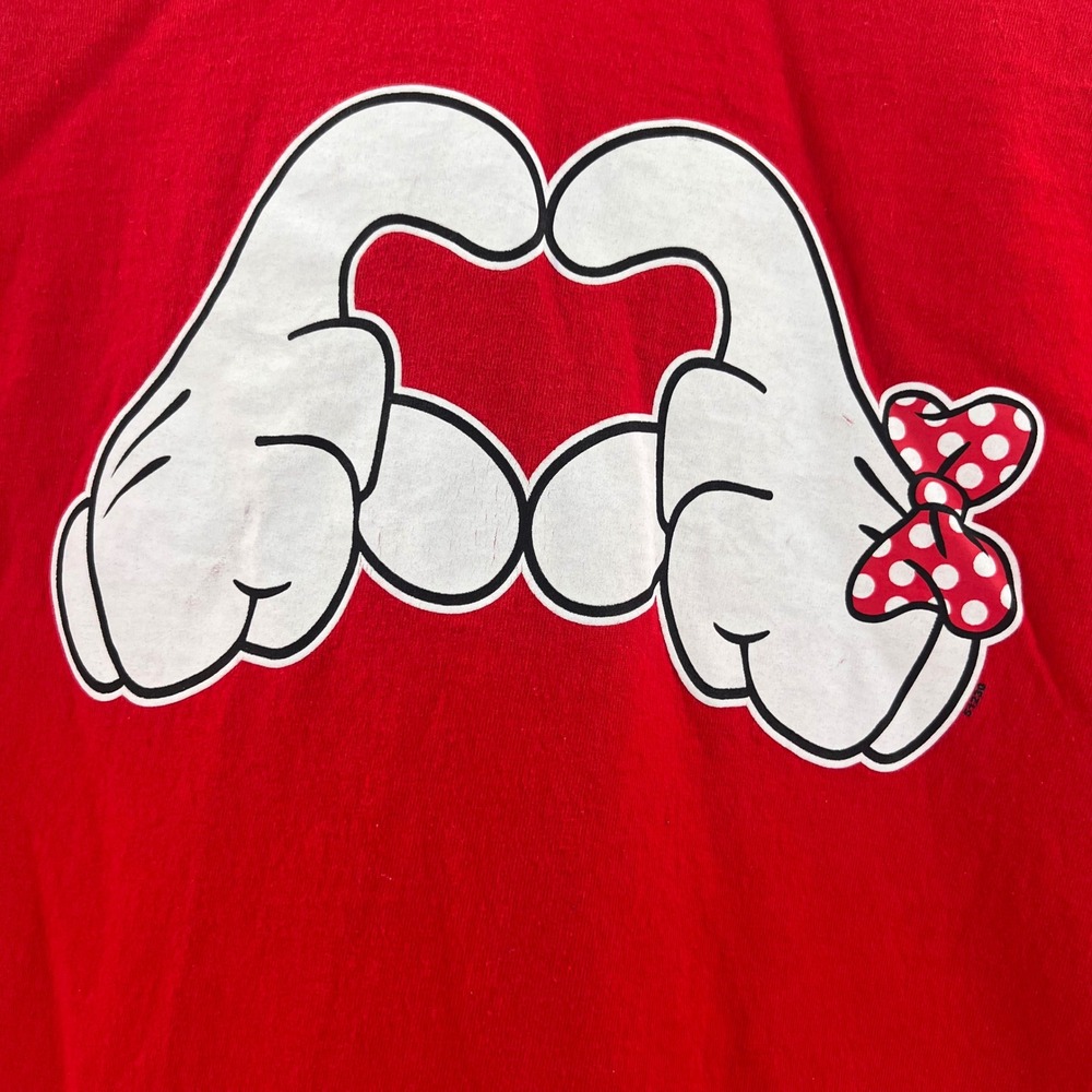 Alstyle Red Minnie Mouse‎ Heart Hands Graphic T-Shirt Mens 3XL Cotton Tee - Picture 2 of 8